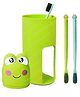 FunBlast Frog Design Toothbrush with Portable Box for Kids  2 Pcs Toothbrush