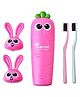 FunBlast Carrot Design Toothbrush with Portable Box & Toothbrush Holder for Kids  2 Pcs