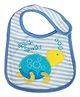 Babies Bloom Waterproof Saliva Bib Tortoise Patch - Blue