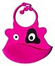 Babies Bloom Bib With Crumb Catcher Hippo Shape - Pink
