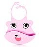 Babies Bloom Bib With Crumb Catcher Animal Shape - Pink