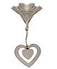 Babies Bloom Silver Heart Shaped Bookmark - Silver 