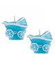 Babies Bloom Stroller Pram Birthday Candle Blue - Set of 2