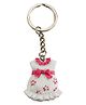 Babies Bloom Frock Shaped Key Chain - White Pink
