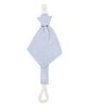 Babies Bloom Necktie Pacifier Clip Stripes Print - Light Blue