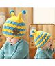 Flaunt Chic Star Bee Woolen Cap - Yellow