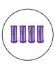Safe-O-Kid 4 Baby Feeding Bottle Covers / Sleeves - Up to 240 ml, Silicone Material, Purple - Pack of 4