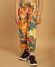 Mini & Ming Floral Printed Straight Fit Trousers - Blue