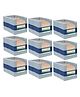 PrettyKrafts 9 Pcs Large Capacity Stackable Shirt Stacker, Storage Bins, Closet Organizers, Foldable Storage Boxes,Shelf Organizer, Shelves Basket Storage Bin For Organizing Clothing, Toys, GreyBlue