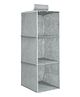 PrettyKrafts 3 Tiers Clothes Hanging Organizer, Wardrobe for Regular Garments, Grey