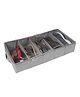 PrettyKrafts 5 pair shoe storage box shoe organizer underbed closet shoe box folding, Single, Grey
