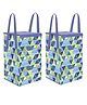 PrettyKrafts 75L Freestanding Laundry Hamper Collapsible Laundry Basket with Extended Handles, Foldable Clothes Hamper Storage Basket for Bathroom Bedroom Blue,Pack of 2