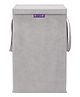 PrettyKrafts L1113 Folding Laundry Basket for Clothes with Lid & Handle, Toys Organiser, 75 Litre, Grey