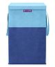 PrettyKrafts Folding Laundry Basket for Clothes with Lid & Handle, Toys Organizer, 35 Liters, Blue