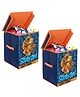 PrettyKrafts Scooby,Doo Toys Organizer Big Storage Box for Kids, with Top Lid ,Blue L Big 2 Pieces