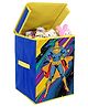 Prettykrafts Superman Rectangular Foldable Laundry Toy Organizer & Storage Box with Top Lid Large, Blue, SBBSM1Fabric