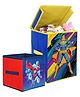 PrettyKrafts Superman Toys Organizer Set of 2 Pieces , Big & Small, Storage Box for Kids, BlueFabric, Square