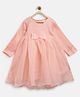 Tales & Stories Three Fourth Sleeves Bow Detailed Dress - Pink