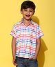 Tales & Stories Viscos Half Sleeves Checked Shirt - White