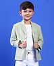 Tales & Stories Cotton Full Sleeves Textured Jacket - Green