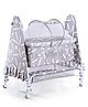 Baby Cradle With Mosquito Net & Storage - Grey