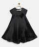Tales & Stories Cap Sleeves Floral Applique Dress - Black