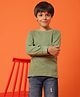 Tales & Stories Cotton Full Sleeves Solid Tee - Olive Green