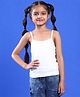 Tales & Stories Lycra Sleeveless Solid Camisole - White
