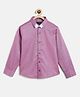 Tales & Stories Lycra Full Sleeves Solid Shirt With Bow - Pink