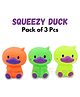 BitFeex Squeezy Duck Squeeze Noise Good As Bath Toys Chu Chu Funny Toy (Color may vary, Pack of 3 pcs)