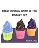 BitFeex Squeezy Cup Cake Squeezy Noise Good As Bath Toys Chu Chu Funny Toy (Color may vary, Pack of 3 pcs)