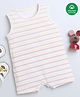 Nino Bambino Organic Cotton Sleevless Striped Romper - Cream