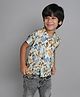 Taffykids Half Sleeves Abstract Printed Shirt - Multi Colour
