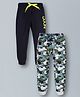 Plum Tree Pack Of 2 Camouflage Printed Joggers - Black