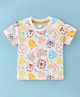 Tango Single Jersey Half Sleeves T-Shirt Animals Print - Yellow
