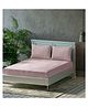 Trance Home Linen Premium Soft Cotton Double King Fitted Bedsheet with 2 Pillow Covers 1- Cameo Rose