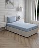 Trance Home Linen Premium Plain Pure Cotton Single Fitted Bedsheet with 1 Pillow Cover- Slate Blue