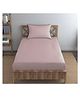 Trance Home Linen Premium Cotton Single Flat Bedsheet with 1 Pillow Cover - Blush