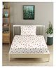 Trance Home Linen Pure Cotton Flat Single Bedsheet with 1 Pillow Cover- Soloce Peach