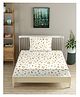 Trance Home Linen Pure Cotton Flat Single Bedsheet with 1 Pillow Cover- Soloce Yellow