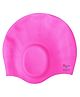 KARBD Ear Cover Hair Protection Silicone Swimming Cap Universal Size - Dark Pink