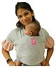 Anmol Baby Hands Free Carrier with Ergonomic M Position - Grey Full Stretch