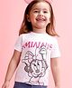 Babyoye Disney 100% Cotton Knit Oversized Half Sleeves T-Shirt With Mickey Mouse Graphics- White