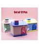Asera 12 Pcs Cute House Hut Shaped Coin Box for Kids, Money Saving Box Piggy Bank with DIY Kawaii Stickers,