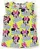 Babyhug Disney Cotton Sleeveless Top With Minnie Mouse Print - Green