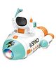 Toysire Cartoon Spaceman Rocket Toy For Kids Astronaut Model With Lights Music and Sound Toy 360 Rotating Toys For Boys Girls
