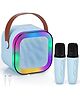 Toysire Kids Speaker Karaoke Machine with Handheld Mics,Learning Toy with Voice Recording, Bluetooth and USB  - Blue