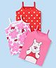 Babyhug Disney Interlock Knit  Sleeveless  Slips with Polka Dot  & Winnie The Pooh Print Pack of 3  - Mulicolour
