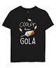 Zeezeezoo Summer Theme Half Sleeves Cooler Than Gola Printed T-Shirt - Black