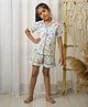 Fairies Forever Cotton Woven Half Sleeves Ice Creams Printed Coordinating Shirt & Shorts - Green